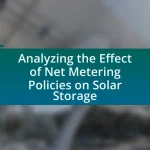 Analyzing the Effect of Net Metering Policies on Solar Storage