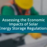 Assessing the Economic Impacts of Solar Energy Storage Regulations
