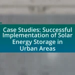 Case Studies: Successful Implementation of Solar Energy Storage in Urban Areas