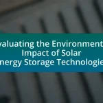 Evaluating the Environmental Impact of Solar Energy Storage Technologies