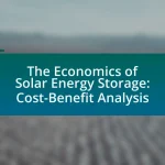 The Economics of Solar Energy Storage: Cost-Benefit Analysis
