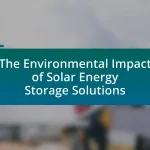 The Environmental Impact of Solar Energy Storage Solutions