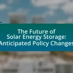 The Future of Solar Energy Storage: Anticipated Policy Changes