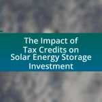 The Impact of Tax Credits on Solar Energy Storage Investment