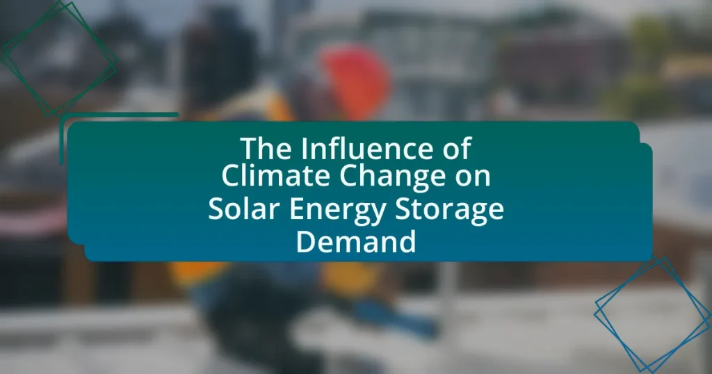 The Influence of Climate Change on Solar Energy Storage Demand