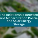 The Relationship Between Grid Modernization Policies and Solar Energy Storage