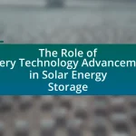 The Role of Battery Technology Advancements in Solar Energy Storage