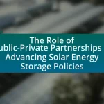 The Role of Public-Private Partnerships in Advancing Solar Energy Storage Policies