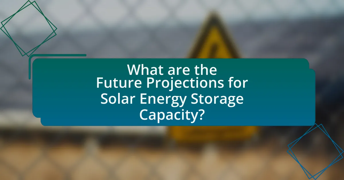 What are the Future Projections for Solar Energy Storage Capacity?