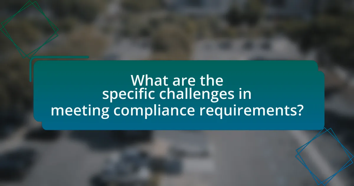 What are the specific challenges in meeting compliance requirements?